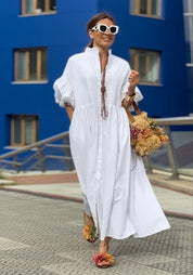 Vestido Celia — Elegancia Atemporal en Algodón Egipcio